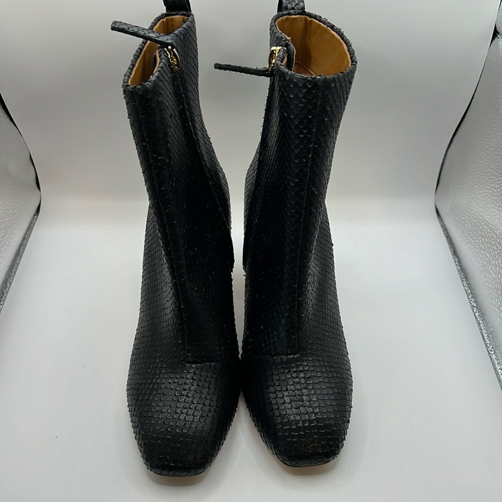 Kurt Geiger Womens Daxon Leather Square Toe Ankle Boots Black 6.5